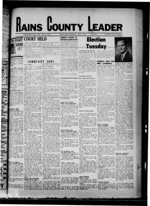 Rains County Leader (Emory, Tex.), Vol. 82, No. 8, Ed. 1 Thursday, July 31, 1969