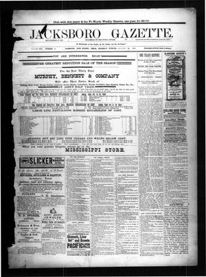 Primary view of object titled 'Jacksboro Gazette. (Jacksboro, Tex.), Vol. 8, No. 28, Ed. 1 Thursday, January 12, 1888'.