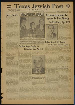 Texas Jewish Post (Fort Worth, Tex.), Vol. 6, No. 16, Ed. 1 Thursday, April 17, 1952