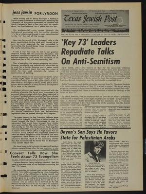 Texas Jewish Post (Fort Worth, Tex.), Vol. 27, No. 4, Ed. 1 Thursday, January 25, 1973