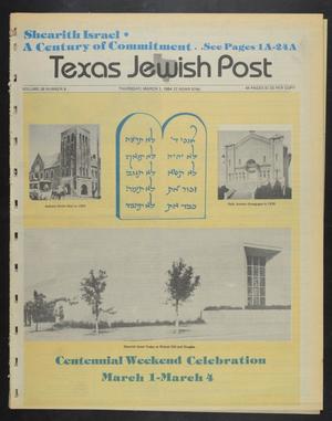 Texas Jewish Post (Fort Worth, Tex.), Vol. 38, No. 9, Ed. 1 Thursday, March 1, 1984