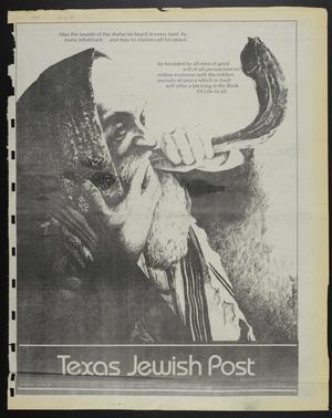 Primary view of object titled 'Texas Jewish Post (Fort Worth, Tex.), Vol. 41, No. 38, Ed. 1 Thursday, September 17, 1987'.