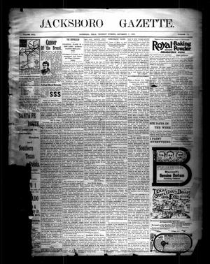 Jacksboro Gazette. (Jacksboro, Tex.), Vol. 17, No. 14, Ed. 1 Thursday, September 3, 1896
