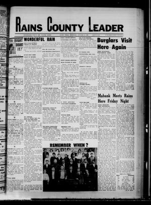 Rains County Leader (Emory, Tex.), Vol. 82, No. 20, Ed. 1 Thursday, October 16, 1969