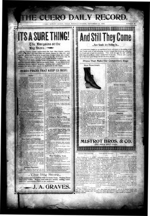 The Cuero Daily Record. (Cuero, Tex.), Vol. 9, No. 55, Ed. 1 Tuesday, September 20, 1898
