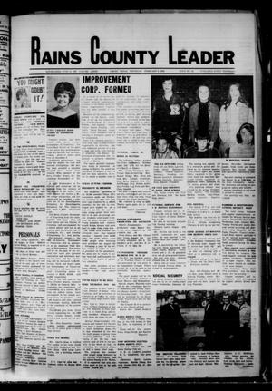 Rains County Leader (Emory, Tex.), Vol. 81, No. 32, Ed. 1 Thursday, February 6, 1969
