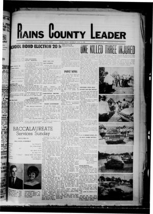 Primary view of object titled 'Rains County Leader (Emory, Tex.), Vol. 81, No. 46, Ed. 1 Thursday, May 15, 1969'.