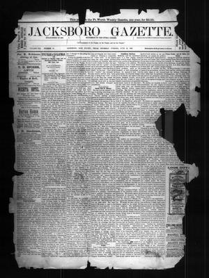 Primary view of object titled 'Jacksboro Gazette. (Jacksboro, Tex.), Vol. 8, No. 52, Ed. 1 Thursday, June 28, 1888'.