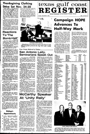 Texas Gulf Coast Register (Corpus Christi, Tex.), Vol. 3, No. 30, Ed. 1 Friday, November 8, 1968