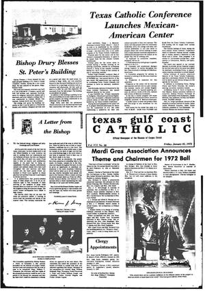 Primary view of object titled 'Texas Gulf Coast Catholic (Corpus Christi, Tex.), Vol. 2, No. 38, Ed. 1 Friday, January 21, 1972'.