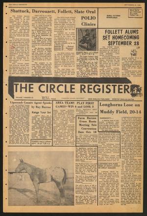 The Circle Register (Follett, Tex.), Vol. 1, No. 23, Ed. 1 Tuesday, September 18, 1962