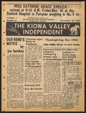 Primary view of object titled 'The Kiowa Valley Independent (Darrouzett, Tex.), Vol. 1, No. 8, Ed. 1 Tuesday, November 20, 1962'.