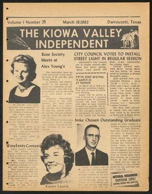 Primary view of object titled 'The Kiowa Valley Independent (Darrouzett, Tex.), Vol. 1, No. 25, Ed. 1 Tuesday, March 19, 1963'.