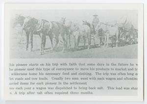 [Photograph of Horse-Drawn Wagon and History]