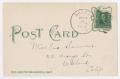 Thumbnail image of item number 2 in: '[Postcard from Marie M. L. to Eva Sumner, May 4, 1903]'.