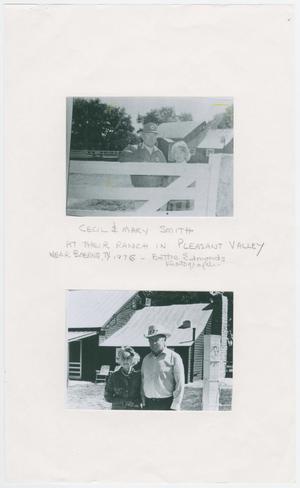 [Photographs of Cecil and Mary Smith at Their Ranch]