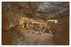 [Postcard of Cascade Caverns' Wagnerian Stage and Wall of Faces]