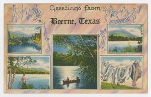 [Postcard of Activities in Boerne, Texas]