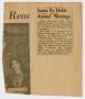 Thumbnail image of item number 2 in: '[Newspaper Clippings: Kempner Family]'.