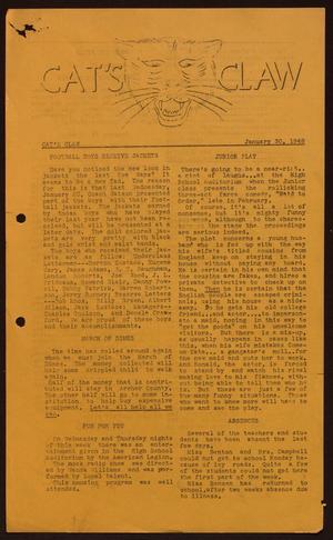 Cat's Claw (Archer City, Tex.), Vol. 6, No. 8, Ed. 1 Friday, January 30, 1948