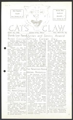 Cat's Claw (Archer City, Tex.), Vol. 24, No. 14, Ed. 1 Friday, April 22, 1966