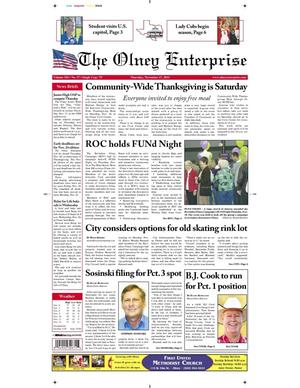 The Olney Enterprise (Olney, Tex.), Vol. 103, No. 37, Ed. 1 Thursday, November 17, 2011