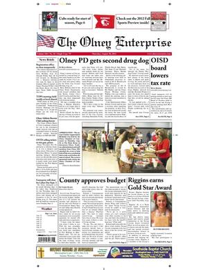 The Olney Enterprise (Olney, Tex.), Vol. 104, No. 26, Ed. 1 Thursday, August 30, 2012