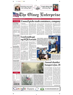 Primary view of object titled 'The Olney Enterprise (Olney, Tex.), Vol. 103, No. 47, Ed. 1 Thursday, January 26, 2012'.