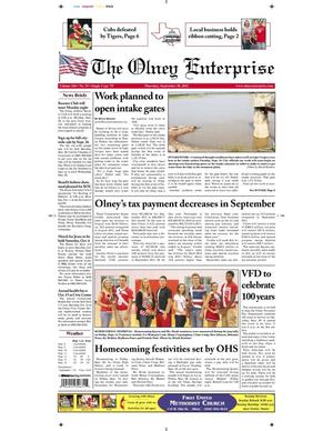 The Olney Enterprise (Olney, Tex.), Vol. 104, No. 29, Ed. 1 Thursday, September 20, 2012