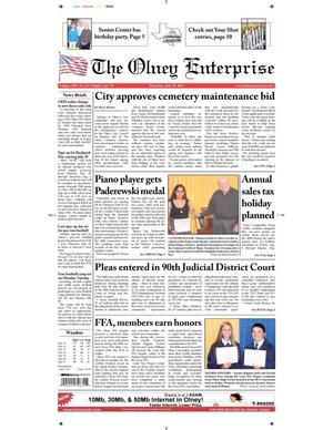The Olney Enterprise (Olney, Tex.), Vol. 105, No. 21, Ed. 1 Thursday, July 25, 2013