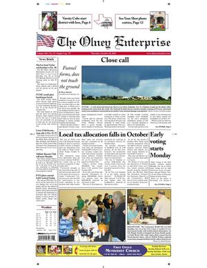 Primary view of object titled 'The Olney Enterprise (Olney, Tex.), Vol. 104, No. 33, Ed. 1 Thursday, October 18, 2012'.