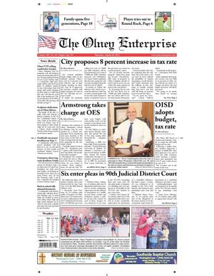 Primary view of object titled 'The Olney Enterprise (Olney, Tex.), Vol. 105, No. 26, Ed. 1 Thursday, August 29, 2013'.