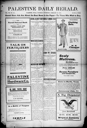 Palestine Daily Herald (Palestine, Tex.), Vol. 8, No. 161, Ed. 1, Thursday, February 10, 1910