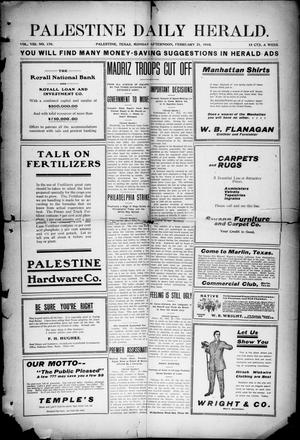 Palestine Daily Herald (Palestine, Tex.), Vol. 8, No. 170, Ed. 1, Monday, February 21, 1910