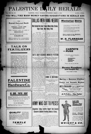 Palestine Daily Herald (Palestine, Tex.), Vol. 8, No. 179, Ed. 1, Thursday, March 3, 1910