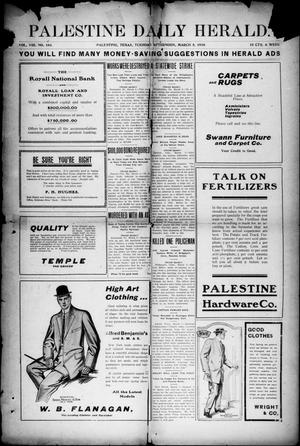 Palestine Daily Herald (Palestine, Tex.), Vol. 8, No. 183, Ed. 1, Tuesday, March 8, 1910