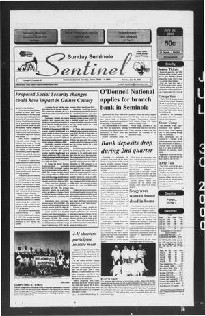 Seminole Sentinel (Seminole, Tex.), Vol. 93, No. 82, Ed. 1 Sunday, July 30, 2000
