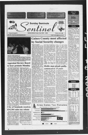Seminole Sentinel (Seminole, Tex.), Vol. 93, No. 78, Ed. 1 Sunday, July 16, 2000