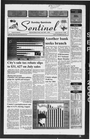 Seminole Sentinel (Seminole, Tex.), Vol. 93, No. 96, Ed. 1 Sunday, September 17, 2000