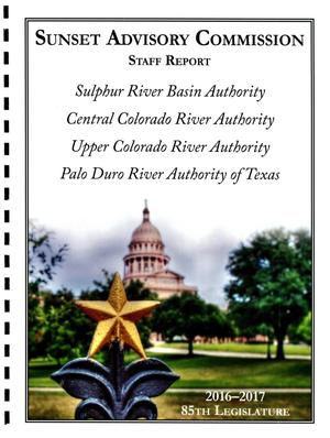 Sunset Commission Staff Report: Texas River Authorities