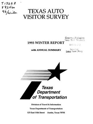 Texas Auto Visitor Survey Report: Winter 1993