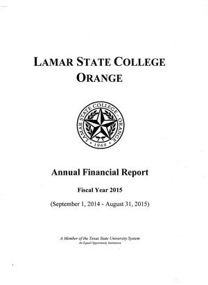 Primary view of object titled 'Lamar State College Orange Annual Financial Report: 2015'.