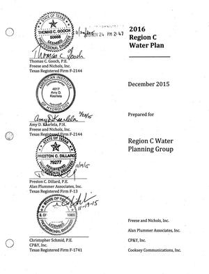 Regional Water Plan: Region C, 2016, Volume 1. Main Report