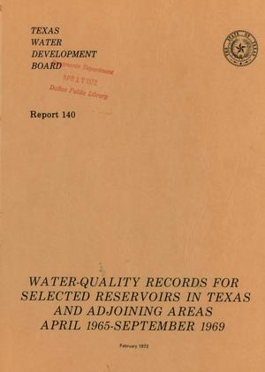 Primary view of Water-Quality Records for Selected Reservoirs in Texas and Adjoining Areas April 1965-September 1969