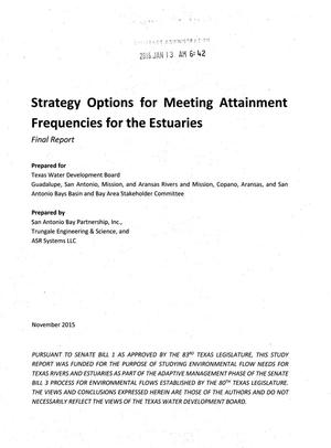 Strategy Options for Meeting Attainment Frequencies for the Estuaries