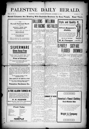 Palestine Daily Herald (Palestine, Tex.), Vol. 9, No. 61, Ed. 1, Tuesday, October 18, 1910