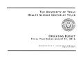 Thumbnail image of item number 3 in: 'University of Texas Health Science Center at Tyler Operating Budget: 2016'.