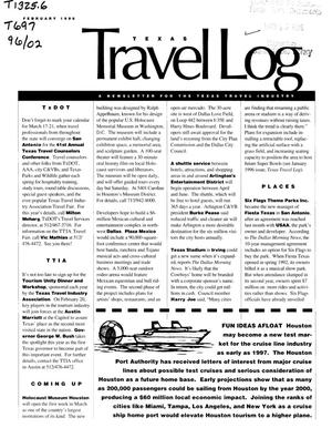 Primary view of object titled 'Texas Travel Log, February 1996'.