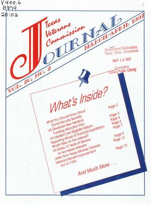 Primary view of object titled 'Texas Veterans Commission Journal, Volume 20, Issue 2, March/April 1997'.