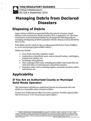 Primary view of object titled 'Managing Debris from Declared Disasters'.